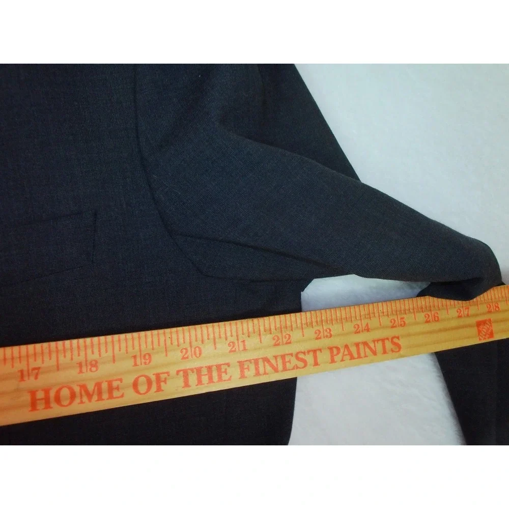 Brooks Brothers 100% Worsted Wool Blazer Jacket‎ Black Sz 43 L Union Made USA